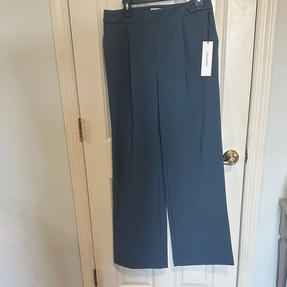 Calvin Klein Women's Blue Wide Leg Pants